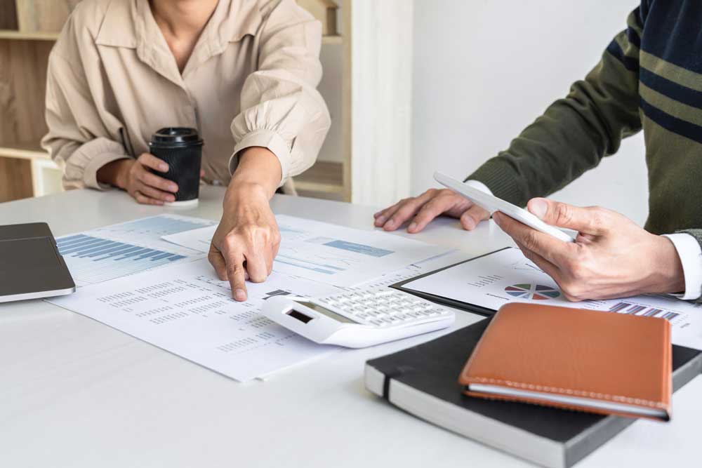 tax planning meeting between two people